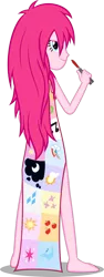 Size: 940x2497 | Tagged: semi-grimdark, artist:zacatron94, derpibooru import, pinkie pie, fanfic:cupcakes, equestria girls, balisong, barefoot, blood, butterfly knife, clothes, cutie mark dress, dress, feet, knife, pinkamena diane pie, simple background, solo, spy, team fortress 2, transparent background, vector