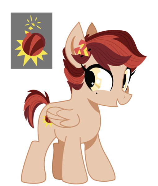 Size: 840x990 | Tagged: artist:dbkit, cutie mark, derpibooru import, filly, hairclip, oc, oc:cherry bomber, offspring, parent:dumbbell, parent:rainbow dash, parents:dumbdash, safe, simple background, transparent background, unofficial characters only