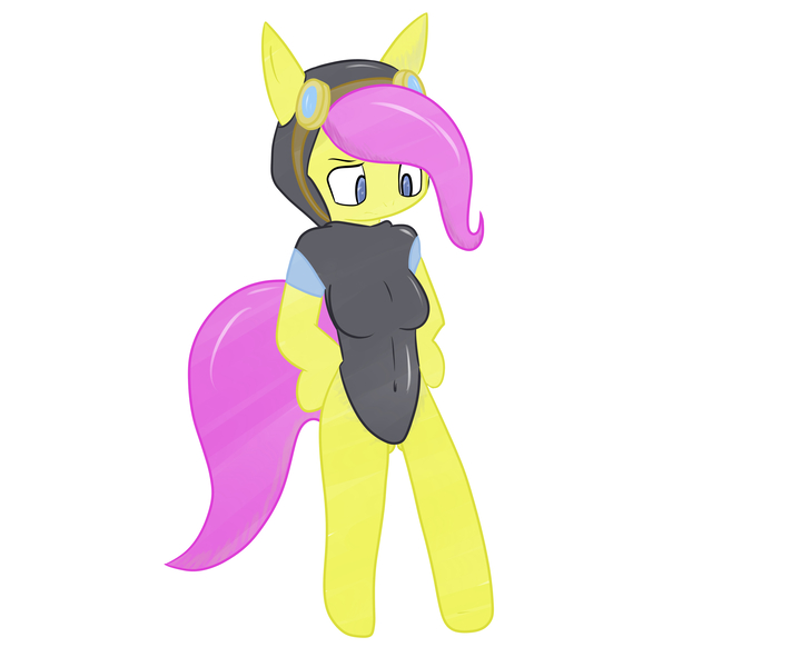 Size: 6000x5000 | Tagged: absurd resolution, anthro, artist:johntugsy, breasts, busty fluttershy, clothes, costume, dangerous mission outfit, derpibooru import, female, fluttershy, goggles, hooded leotard, hoodie, leotard, simple background, solo, solo female, suggestive, white background