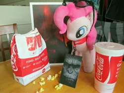 Size: 4608x3456 | Tagged: artist:template93, caesar, coca-cola, dawn of the planet of the apes, derpibooru import, photo, pinkie pie, planet of the apes, plushie, popcorn, safe, soda