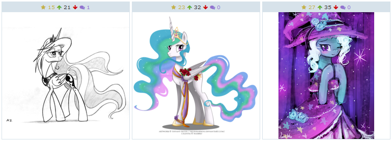 Size: 770x280 | Tagged: safe, derpibooru import, princess celestia, princess luna, trixie, pony, unicorn, derpibooru, exploitable meme, female, juxtaposition, juxtaposition win, lesbian, mare, meme, meta, shipping, trixlestia