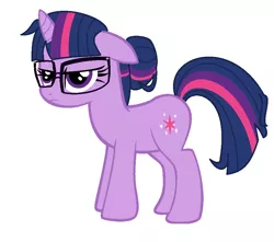 Size: 918x812 | Tagged: safe, artist:berrypunchrules, derpibooru import, sci-twi, twilight sparkle, ponified, pony, unicorn, equestria girls, bun, cutie mark, equestria girls ponified, female, floppy ears, frown, glare, glasses, grumpy, hilarious in hindsight, hooves, horn, mare, simple background, solo, twilight is not amused, unamused, unicorn sci-twi, white background