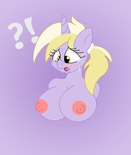Size: 1715x2034 | Tagged: anthro, artist:digitaldomain123, artist:skullman777, blushing, breast expansion, breasts, bust, busty dinky hooves, color, dinky hooves, edit of an edit of an edit, female, growth, nipples, nudity, older, questionable, request, solo, solo female