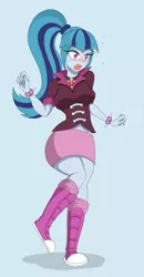 Size: 1250x2400 | Tagged: safe, artist:janji009, derpibooru import, sonata dusk, equestria girls, rainbow rocks, blushing, clothes, midriff, skirt, solo, sonata donk