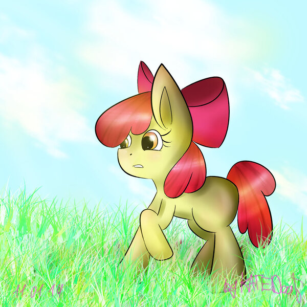 Size: 1024x1024 | Tagged: safe, artist:katedoof, derpibooru import, apple bloom, solo