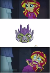 Size: 410x603 | Tagged: safe, derpibooru import, sunset shimmer, equestria girls, rainbow rocks, angry birds, angry birds transformers, exploitable meme, megatron, megatron pig, meme, sunset screamer, transformers