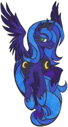 Size: 835x1558 | Tagged: artist:lexivine, princess luna, safe, simple background, solo