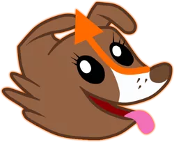 Size: 540x440 | Tagged: derpibooru import, floating head, glow, reddit, safe, solo, updog, upvote, wat, winona, wtf