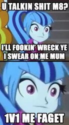 Size: 676x1224 | Tagged: safe, derpibooru import, screencap, sonata dusk, equestria girls, rainbow rocks, comic, faget, faic, image macro, meme, u wot m8, vulgar