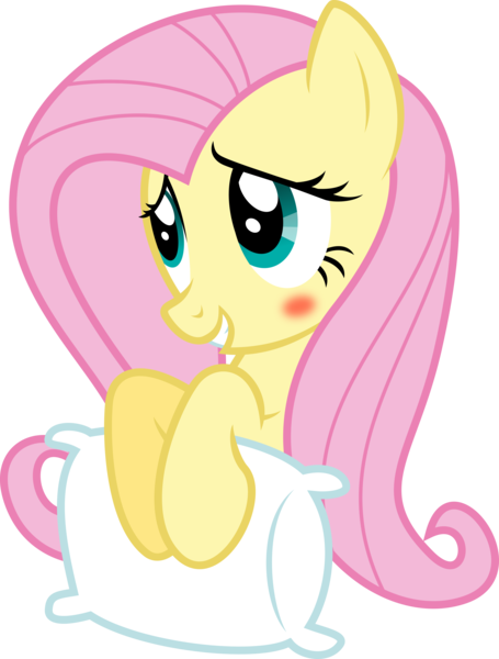 Size: 5985x7885 | Tagged: safe, artist:schmuzart, derpibooru import, fluttershy, absurd resolution, blushing, cute, pillow, shyabetes, simple background, solo, .svg available, transparent background, vector
