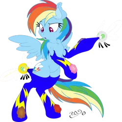Size: 2444x2453 | Tagged: artist:dfectivedvice, artist:midnightblitzz, belly button, bipedal, clothes, colored, coppertone, cute, parasprite, rainbow dash, semi-anthro, simple background, socks, suggestive, transparent background, vector