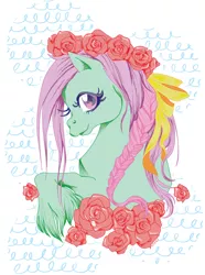 Size: 4575x6133 | Tagged: safe, artist:animeangel07, derpibooru import, oc, unofficial characters only, earth pony, pony, absurd resolution, floral head wreath, heart, heart eyes, unshorn fetlocks