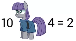 Size: 919x509 | Tagged: artist:wildberry-poptart, derpibooru import, math, maud pie, modular arithmetic, pun, safe, simple background, solo, visual pun