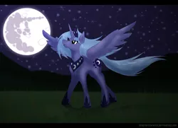 Size: 1600x1156 | Tagged: artist:spiritofthwwolf, derpibooru import, mare in the moon, moon, night, princess luna, s1 luna, safe, solo