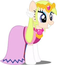 Size: 843x958 | Tagged: safe, artist:37517998, derpibooru import, ponified, earth pony, pony, barely pony related, clothes, crossover, dress, female, mare, nintendo, princess zelda, simple background, solo, the legend of zelda, the legend of zelda: the wind waker, toon zelda, transparent background, tumblr