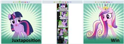 Size: 772x274 | Tagged: cockblock, derpibooru, derpibooru import, exploitable meme, juxtaposition, juxtaposition win, meme, meta, princess cadance, safe, twilight sparkle