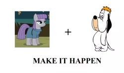 Size: 1021x604 | Tagged: derpibooru import, droopy, droopy dog, exploitable meme, make it happen, maud pie, meme, safe