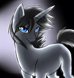 Size: 950x1000 | Tagged: safe, artist:nannersammich, derpibooru import, oc, oc:theory brony, unofficial characters only, unicorn, blank flank, facial hair, solo