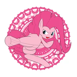 Size: 1000x1000 | Tagged: action pose, artist:aggai, derpibooru import, kicking, pinkie pie, pixiv, safe, solo