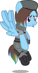 Size: 1448x2746 | Tagged: alternate hairstyle, artist:zacatron94, clothes, costume, derpibooru import, halloween, halloween costume, holiday, jill valentine, nightmare night, nightmare night costume, rainbow dash, resident evil, safe, short hair, simple background, solo, transparent background, vector