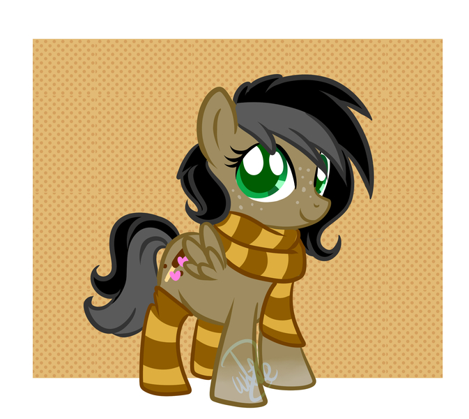 Size: 2477x2209 | Tagged: safe, artist:xwhitedreamsx, derpibooru import, oc, unofficial characters only, pegasus, pony, clothes, freckles, scarf, solo