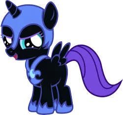 Size: 4000x3751 | Tagged: absurd resolution, artist:ragerer, cute, derpibooru import, filly, foal, nightmare moon, nightmare woon, safe, simple background, solo, .svg available, transparent background, vector