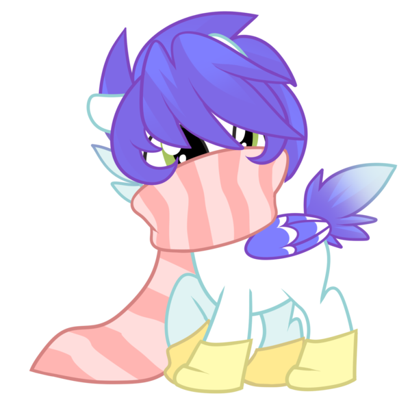 Size: 1534x1537 | Tagged: safe, artist:wicklesmack, derpibooru import, oc, oc:wickle smack, unofficial characters only, pegasus, pony, clothes, scarf, solo, younger