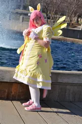 Size: 900x1355 | Tagged: cosplay, derpibooru import, fluttershy, human, irl, irl human, photo, safe