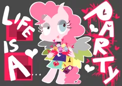 Size: 1024x720 | Tagged: artist:chibi-love69, clothes, cupcake, cutie mark dress, derpibooru import, dress, fanfic:cupcakes, grimdark, life is a party, pinkie pie, solo