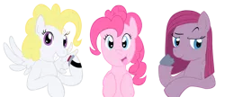 Size: 1024x444 | Tagged: artist:kukilunestar, artist:lowhitney, ask, ask tripie, derpibooru import, g1, g1 to g4, generation leap, pinkamena diane pie, pinkie pie, safe, surprise, trinity pie, tumblr