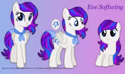 Size: 1300x768 | Tagged: safe, artist:monkfishyadopts, derpibooru import, oc, oc:eve softwing, unofficial characters only, pegasus, pony, bandaid, base used, bow, filly, necktie, nurse, plaster, solo