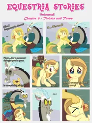 Size: 1800x2409 | Tagged: safe, artist:estories, derpibooru import, discord, oc, oc:alice goldenfeather, comic:find yourself, comic