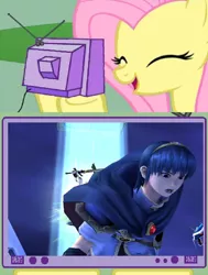 Size: 1120x1484 | Tagged: derpibooru import, exploitable meme, fire emblem, fluttershy, homophobia in the description, marth, meme, nintendo, obligatory pony, safe, tv meme