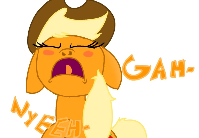 Size: 1072x746 | Tagged: applejack, derpibooru import, nose in the air, nostril flare, nostrils, open mouth, pre sneeze, safe, sneezing, sneezing fetish, solo