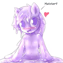 Size: 1000x1000 | Tagged: artist:aryanne, aryanbetes, cute, derpibooru import, fluids, goo pony, oc, oc:aryanne, original species, safe, slime, solo, unofficial characters only