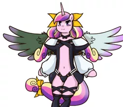 Size: 500x436 | Tagged: artist:redhotkick, belly button, crossover, derpibooru import, dizzy, guilty gear, princess cadance, safe, solo