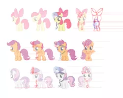 Size: 1000x800 | Tagged: apple bloom, behind the scenes, cutie mark crusaders, derpibooru import, dhx media, safe, scootaloo, stare master, sweetie belle