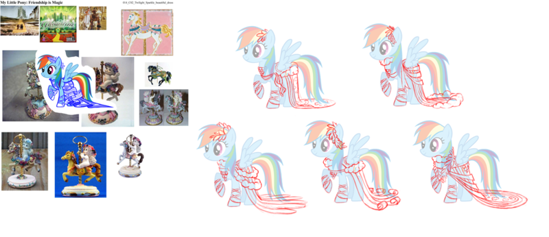 Size: 1000x433 | Tagged: artist:robinmitchell, concept art, derpibooru import, official, rainbow dash, rainbow dash always dresses in style, safe