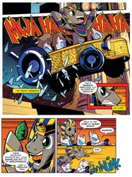 Size: 644x862 | Tagged: car, derpibooru import, egyptian, egyptian pony, fourth wall, idw, mummy, pharaoh phetlock, safe, spoiler:comic, spoiler:comicannual2014