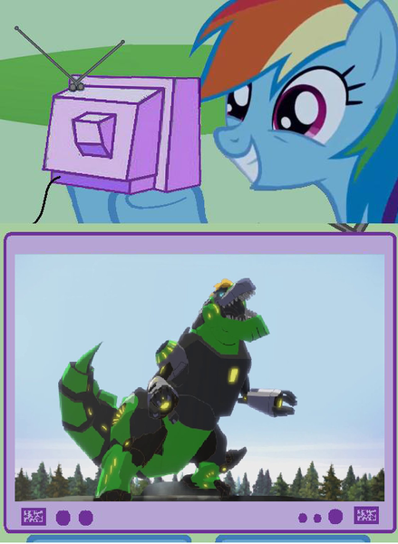 Size: 561x767 | Tagged: derpibooru import, exploitable meme, grimlock, meme, obligatory pony, rainbow dash, safe, transformers, transformers robots in disguise, transformers robots in disguise (2015), tv meme