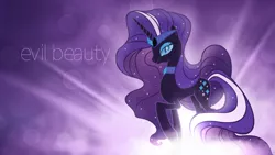 Size: 1920x1080 | Tagged: safe, artist:dachickendog, artist:doctor-g, derpibooru import, nightmare rarity, lens flare, looking at you, solo, vector, wallpaper