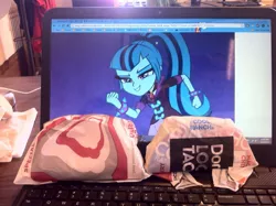 Size: 1280x956 | Tagged: safe, derpibooru import, sonata dusk, equestria girls, rainbow rocks, meme, sonataco, taco, that girl sure loves tacos, waifu, waifu dinner