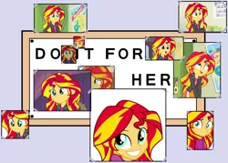 Size: 1400x1000 | Tagged: safe, derpibooru import, edit, screencap, sunset shimmer, equestria girls, rainbow rocks, cute, do it for her, exploitable meme, grin, meme, shimmerbetes, smiling, the simpsons, waifu, when she smiles