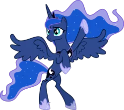 Size: 6000x5330 | Tagged: safe, artist:sir-teutonic-knight, derpibooru import, princess luna, alicorn, pony, luna eclipsed, absurd resolution, female, mare, simple background, solo, spread wings, transparent background, vector