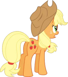 Size: 5500x6236 | Tagged: absurd resolution, annoyed, applejack, artist:sir-teutonic-knight, dead source, derpibooru import, plot, safe, simple background, solo, transparent background, vector