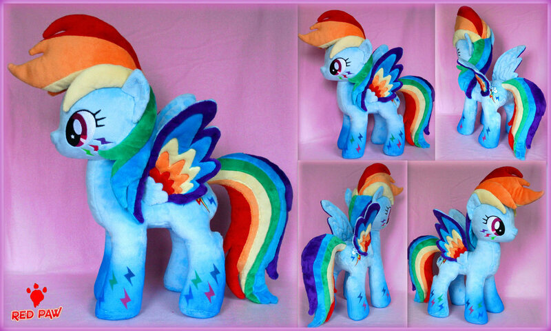 Size: 1024x615 | Tagged: artist:lavim, daily deviation, derpibooru import, irl, photo, plushie, rainbow dash, rainbow power, safe, solo