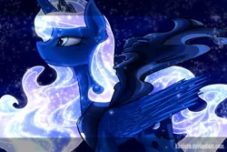 Size: 1095x730 | Tagged: safe, artist:baldmoose, derpibooru import, princess luna, ethereal mane, solo