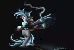 Size: 3000x2000 | Tagged: safe, artist:seventozen, derpibooru import, vinyl scratch, pony, bass cannon, bipedal, high res, solo