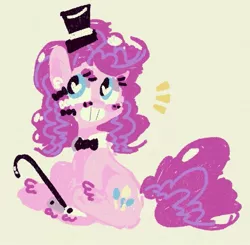 Size: 783x768 | Tagged: safe, artist:supernoncutie, derpibooru import, pinkie pie, dapper, smiling, solo