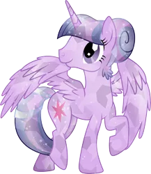 Size: 5650x6500 | Tagged: safe, artist:theshadowstone, derpibooru import, twilight sparkle, twilight sparkle (alicorn), alicorn, crystal pony, pony, absurd resolution, alternate hairstyle, female, mare, older, simple background, solo, transparent background, vector